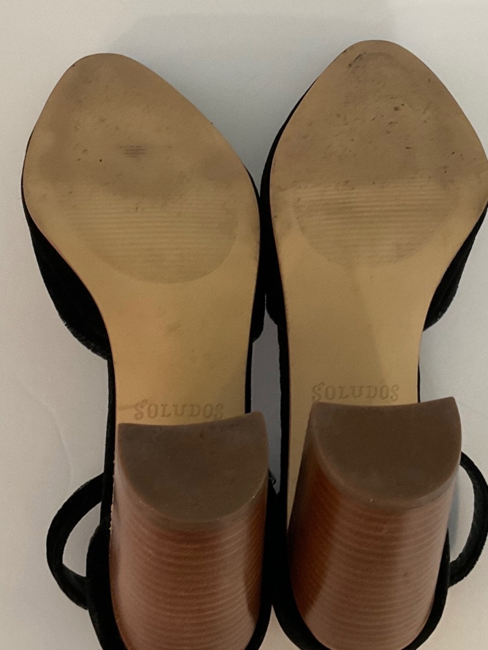 SOLUDOS Collette Heel in Black Velvet Size 8 - Picture 7 of 8